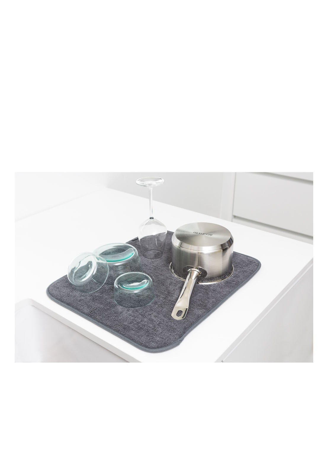 Brabantia SinkSide afdruipmat van microvezel - achterkant 3 donkergrijs