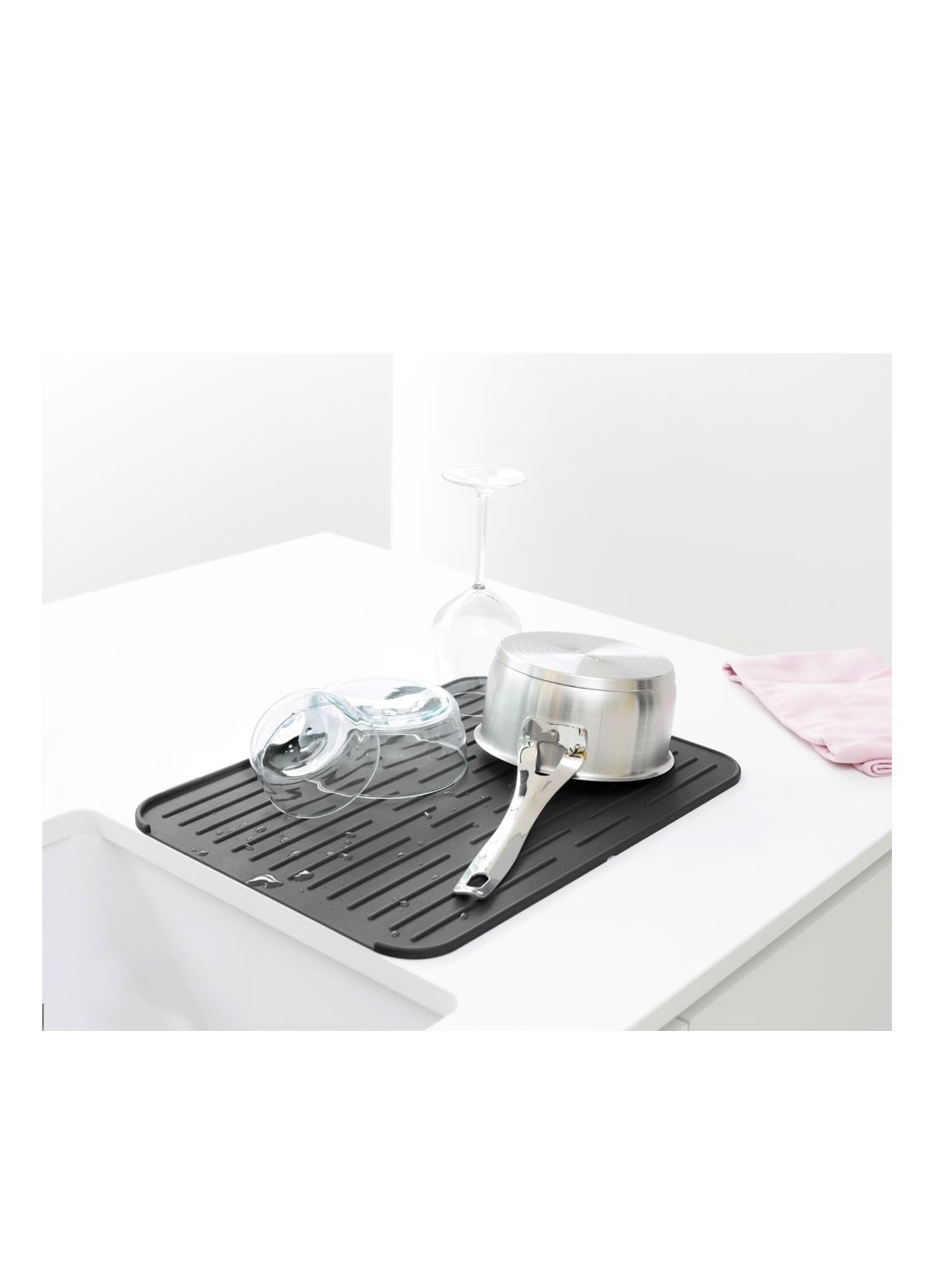 Brabantia SinkSide afdruipmat van silicone - detail 3 donkergrijs