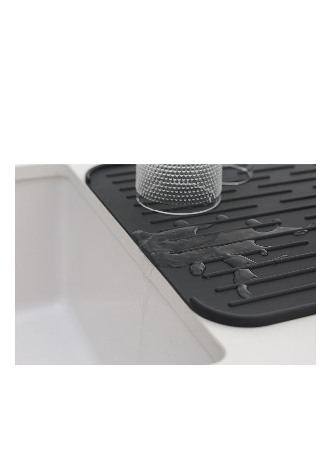 Brabantia SinkSide afdruipmat van silicone - detail 4 donkergrijs