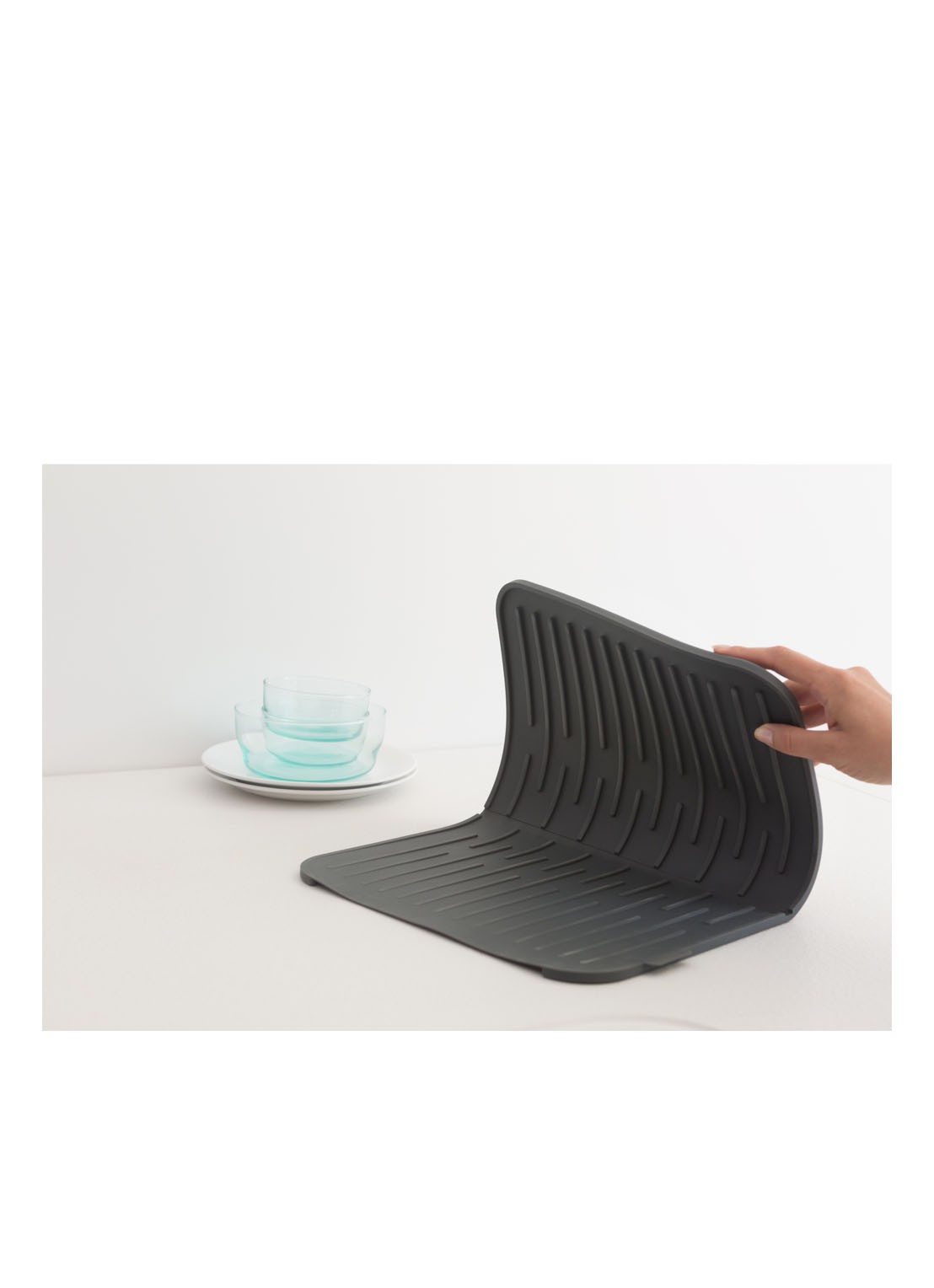 Brabantia SinkSide afdruipmat van silicone - detail 7 donkergrijs