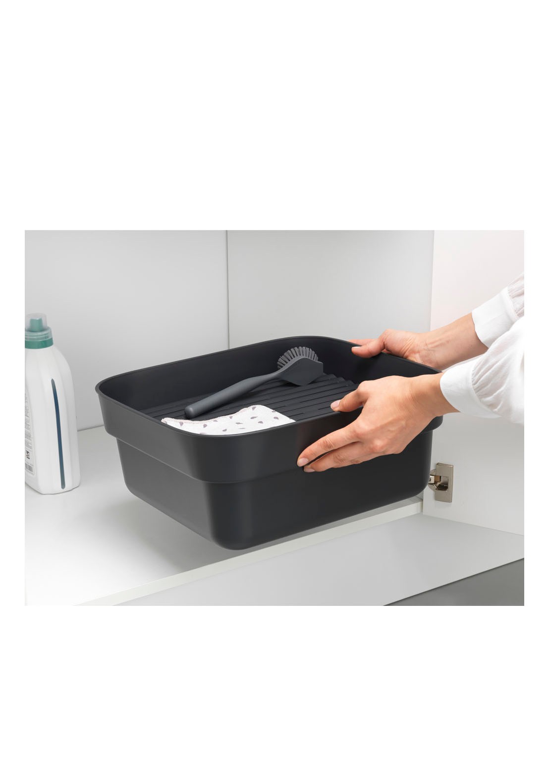 Brabantia SinkSide afwasbak met droogrek - detail 4 antraciet