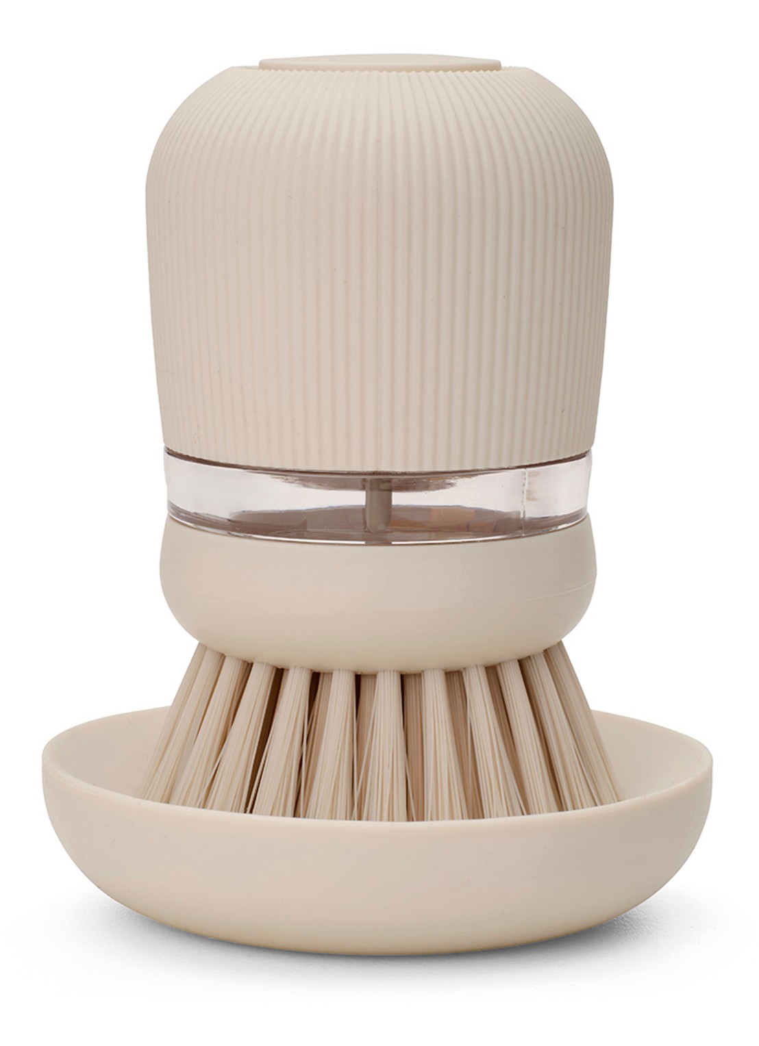 Brabantia SinkSide afwasborstel met zeepdispenser - voorkant beige