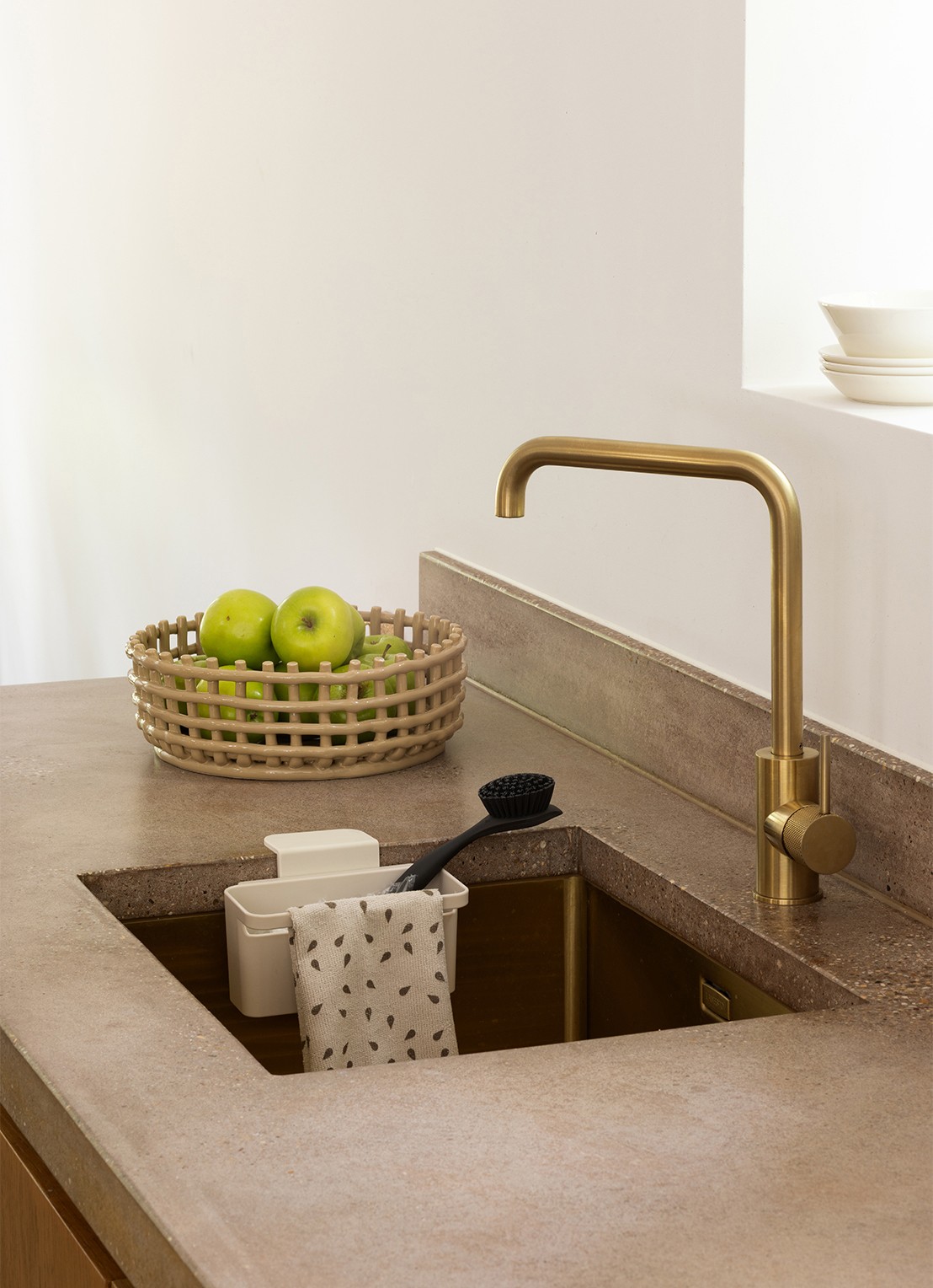 Brabantia SinkSide gootsteen organizer met vaatdoekhouder - detail 8 beige