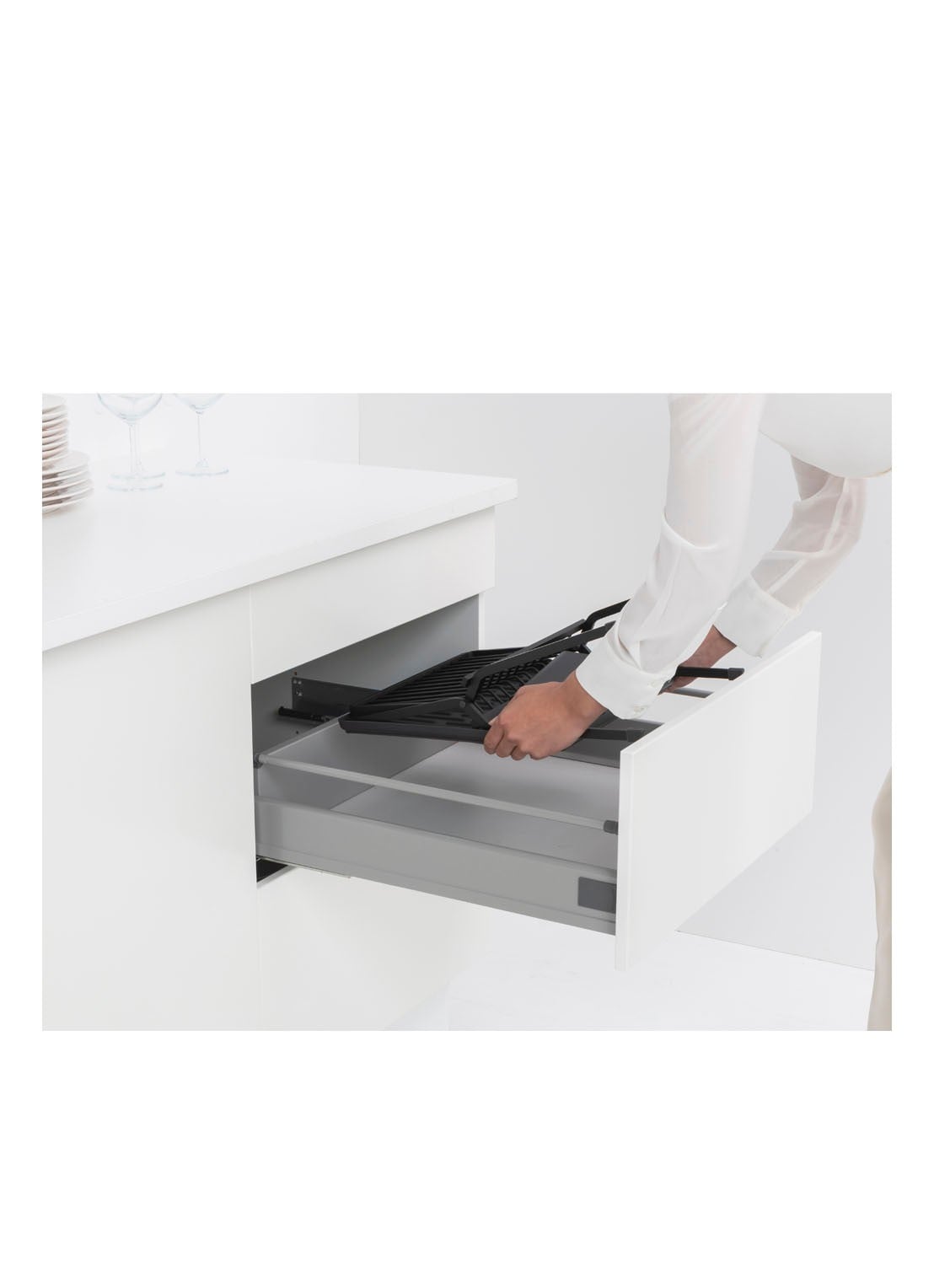 Brabantia SinkSide inklapbaar afdruiprek 33 x 37 cm - detail 6 donkergrijs
