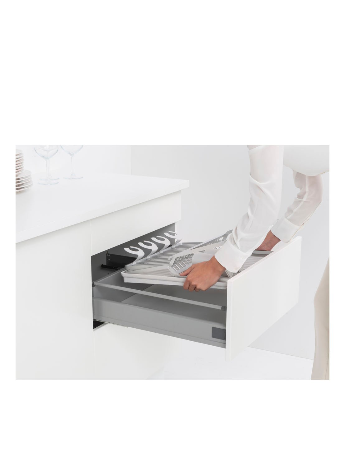 Brabantia SinkSide inklapbaar afdruiprek 42 x 51 cm - detail 6 lichtgrijs