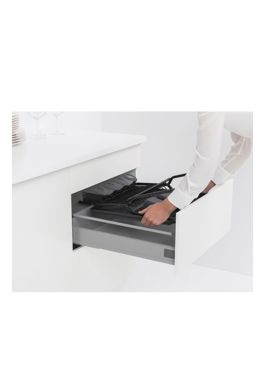 Brabantia SinkSide inklapbaar afdruiprek 42 x 51 cm - detail 4 donkergrijs