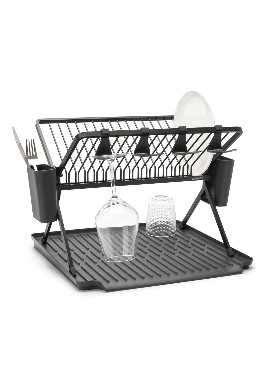 Brabantia SinkSide inklapbaar afdruiprek 42 x 51 cm - voorkant 7 donkergrijs
