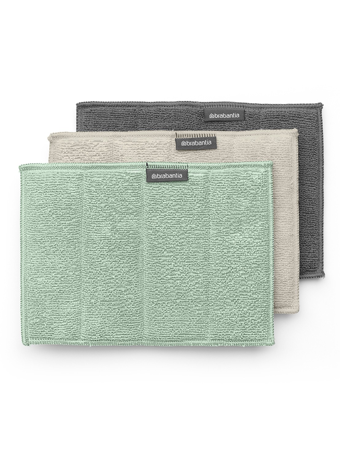 Brabantia SinkSide microvezeldoekjes 16 x 22 cm set van 3  - voorkant groen
