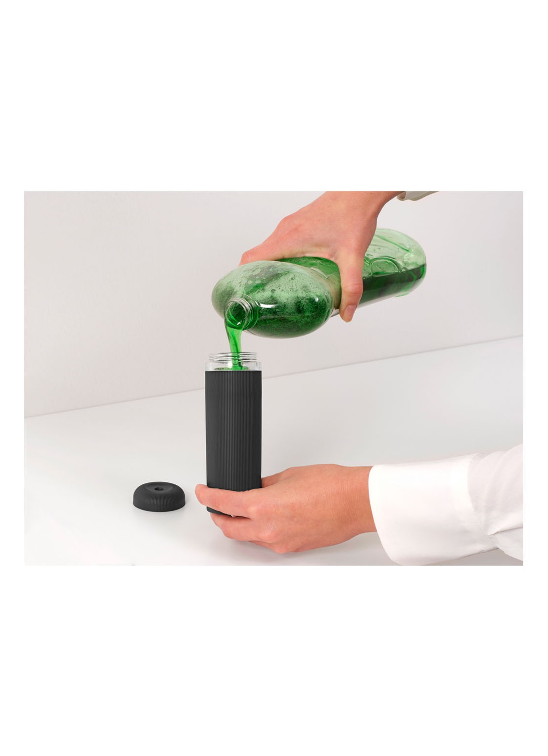 Brabantia SinkStyle afwasmiddeldispenser knijpfles 200 ml - detail 4 grijs