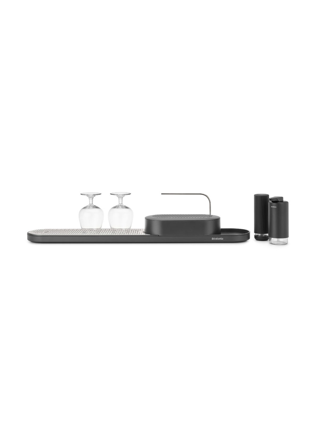 Brabantia SinkStyle gootsteen organizer set  4-delig  - detail 2 middengrijs