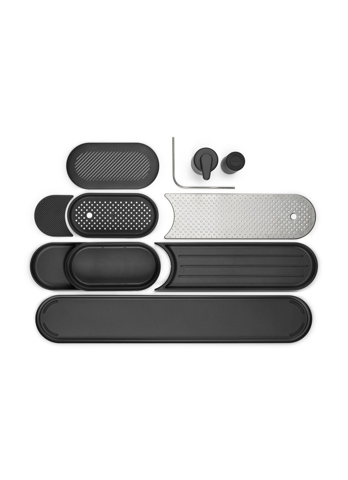 Brabantia SinkStyle gootsteen organizer set  4-delig  - detail 3 middengrijs