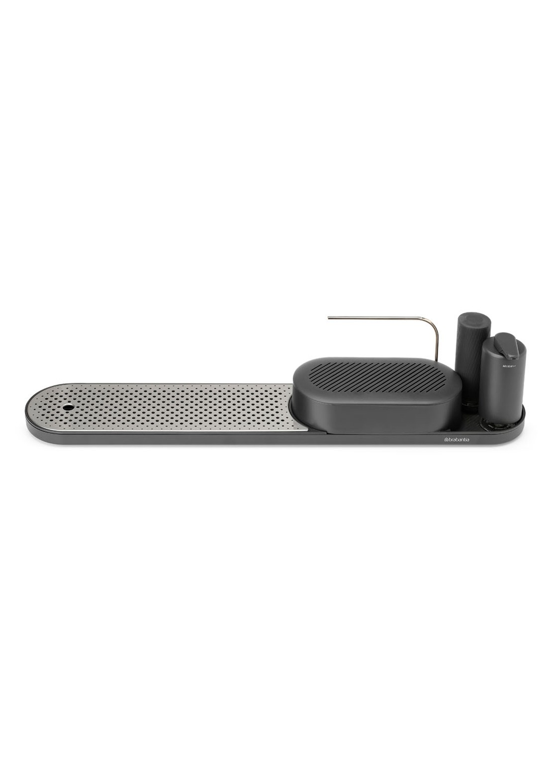 Brabantia SinkStyle gootsteen organizer set  4-delig  - voorkant 6 middengrijs