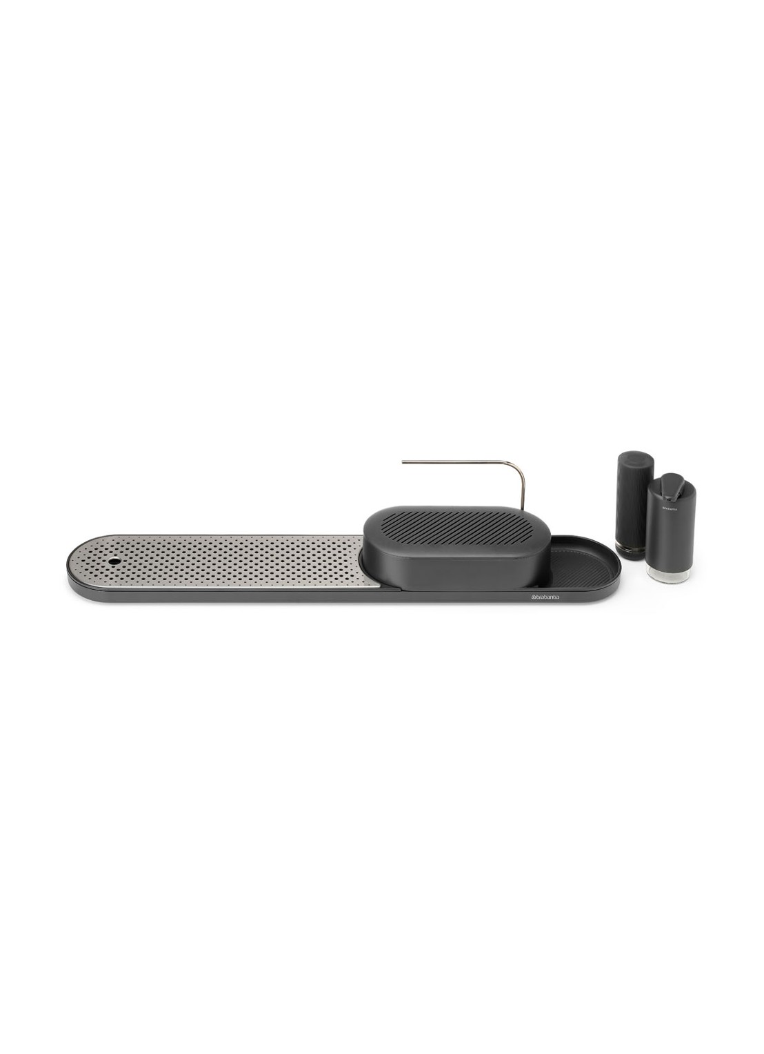 Brabantia SinkStyle gootsteen organizer set  4-delig  - voorkant 7 middengrijs