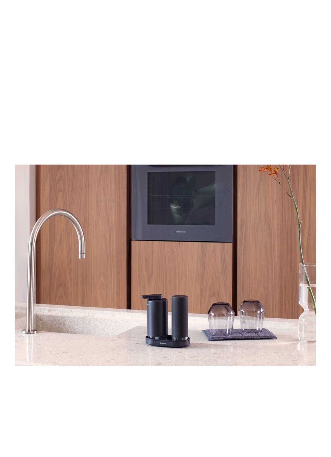 Brabantia SinkStyle zeepdispenser set  - detail 5 middengrijs