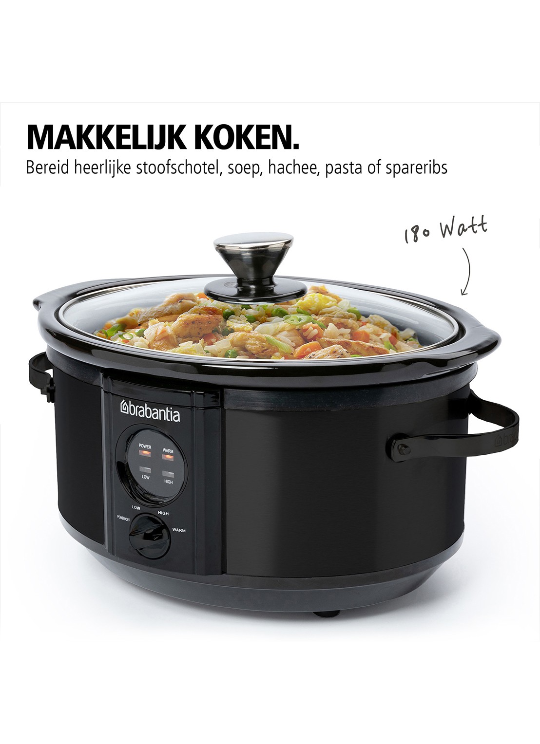 Brabantia Slowcooker BBEK1081MB - detail 3 zwart