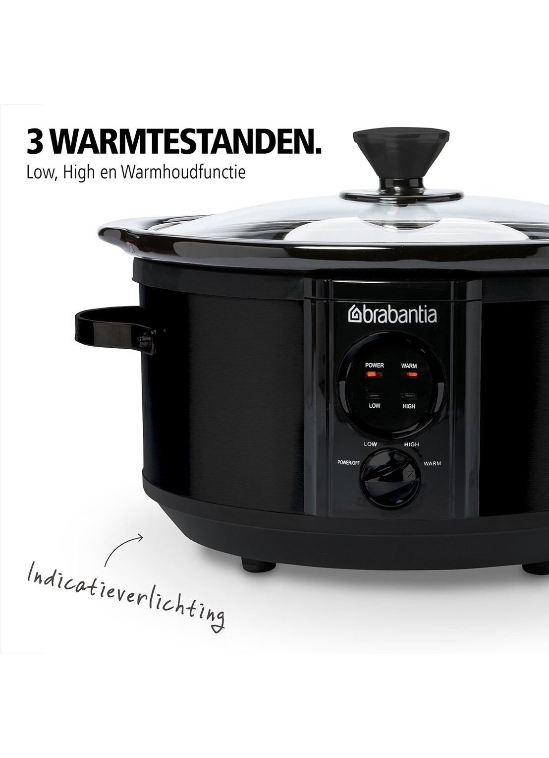 Brabantia Slowcooker BBEK1081MB - detail 4 zwart