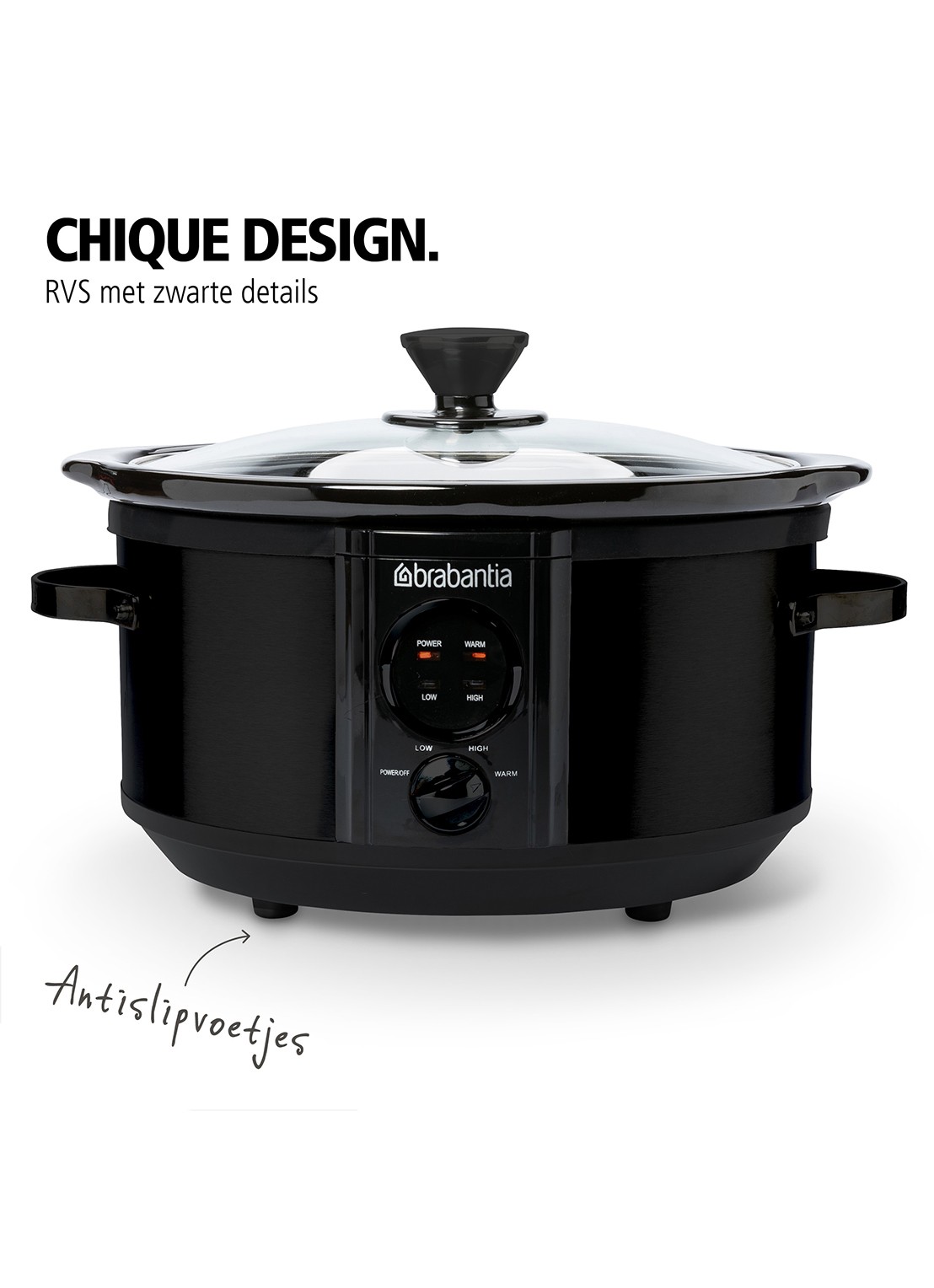 Brabantia Slowcooker BBEK1081MB - detail 6 zwart