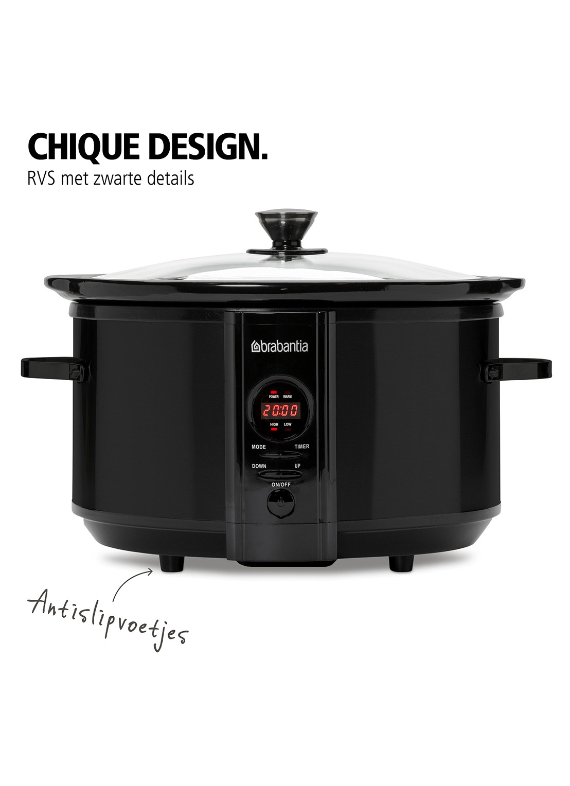 Brabantia Slowcooker BBEK1083MB - detail 6 zwart
