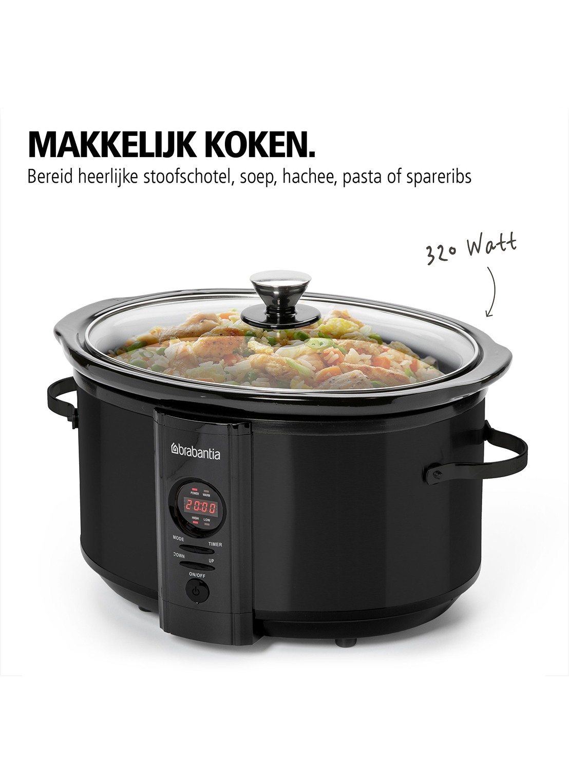 Brabantia Slowcooker BBEK1083MB - detail 7 zwart