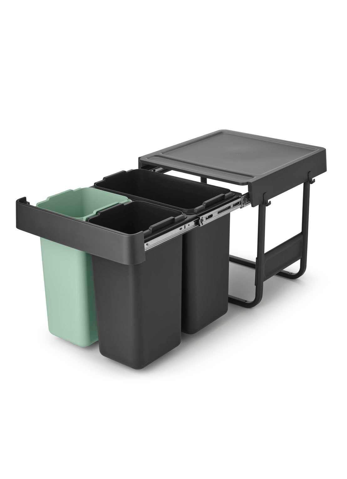 Brabantia Sort & Go inbouw prullenbak 10 + 10 + 20 liter - voorkant 7 multicolor