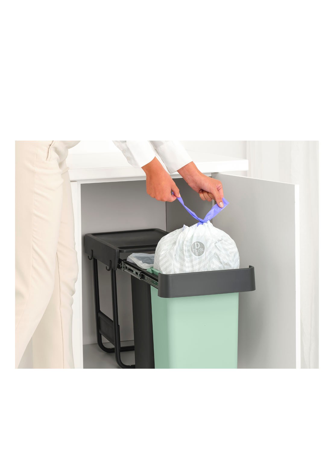Brabantia Sort & Go inbouw prullenbak 2 x 15 liter - detail 8 multicolor