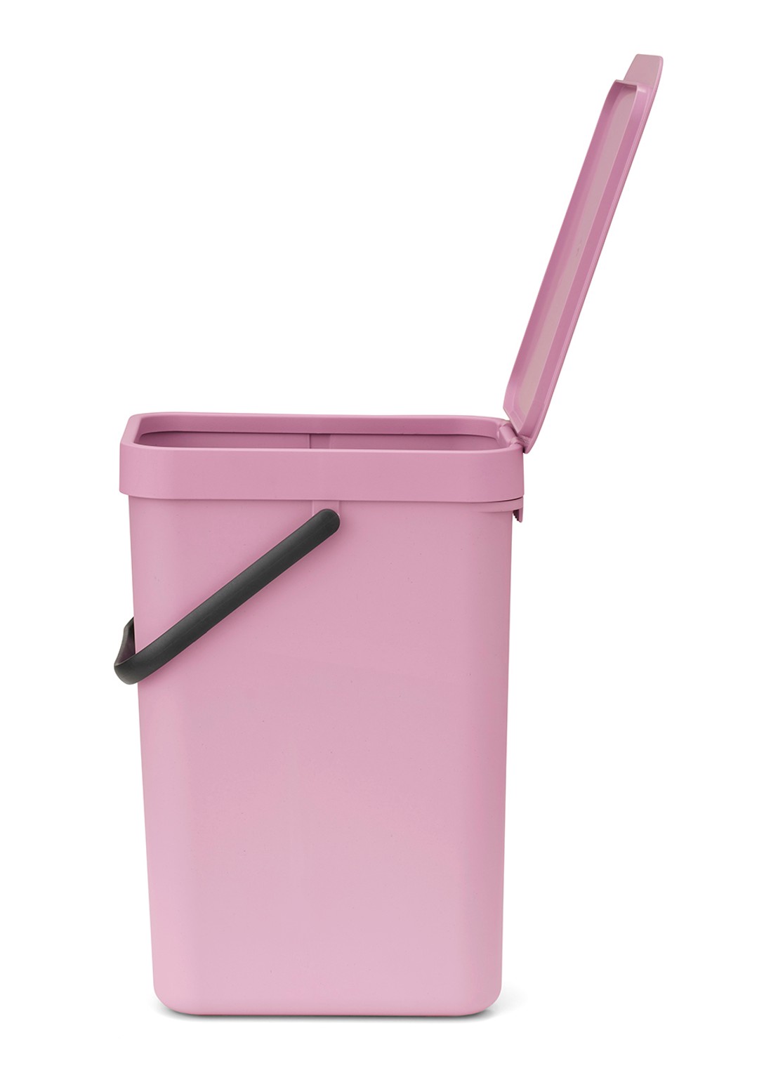 Brabantia Sort & Go prullenbak 12 liter - achterkant donkerroze