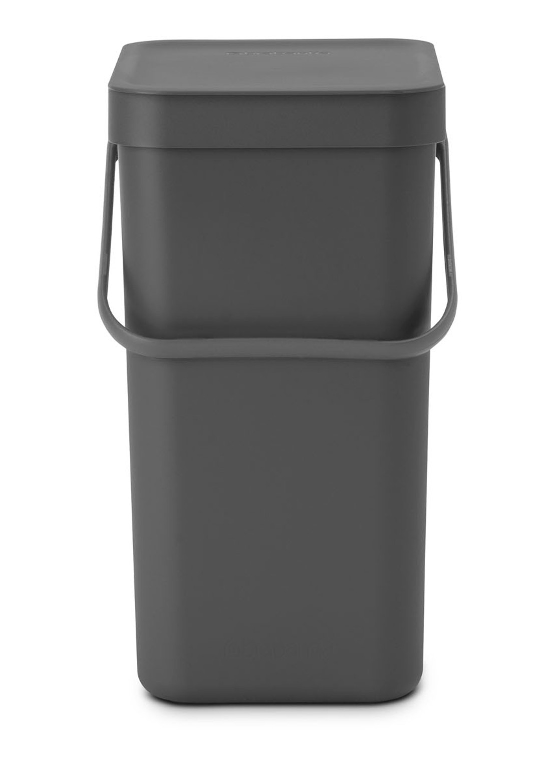 Brabantia Sort & Go prullenbak 12 liter - voorkant 2 antraciet
