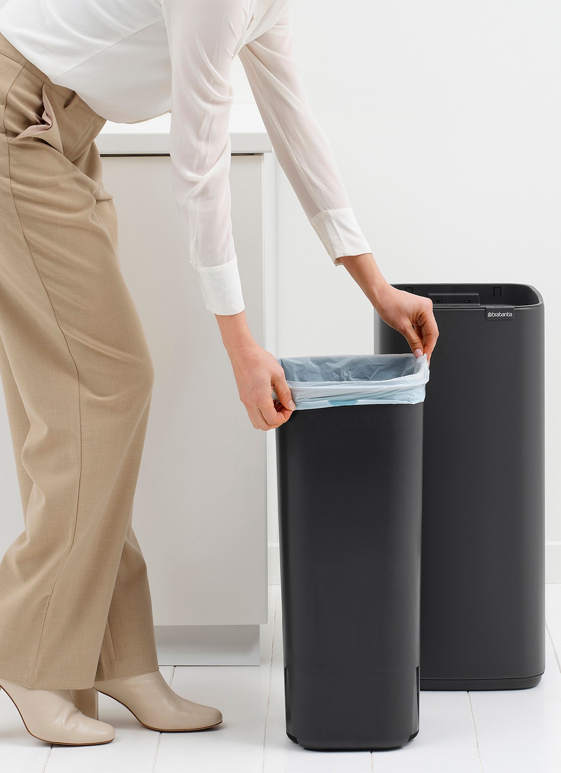 Brabantia Sort & Go prullenbak 6 liter - detail 5 grijs