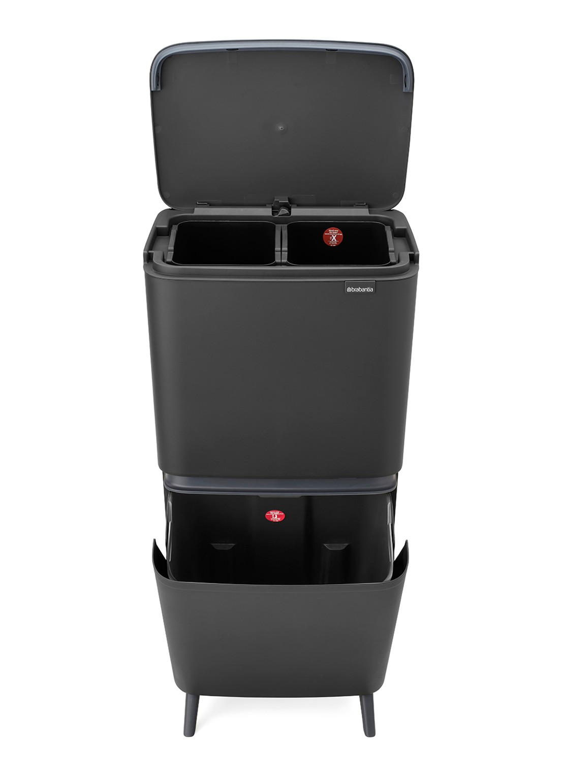 Brabantia SortUp prullenbak met deksel 20+25 liter - detail 4 antraciet