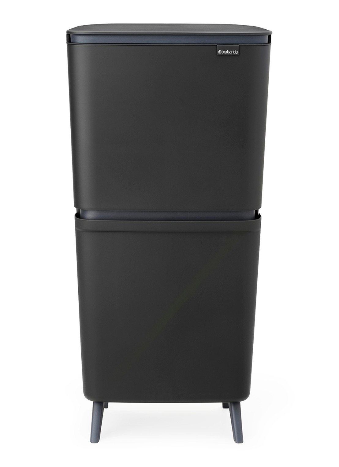 Brabantia SortUp prullenbak met deksel 20+25 liter - voorkant antraciet