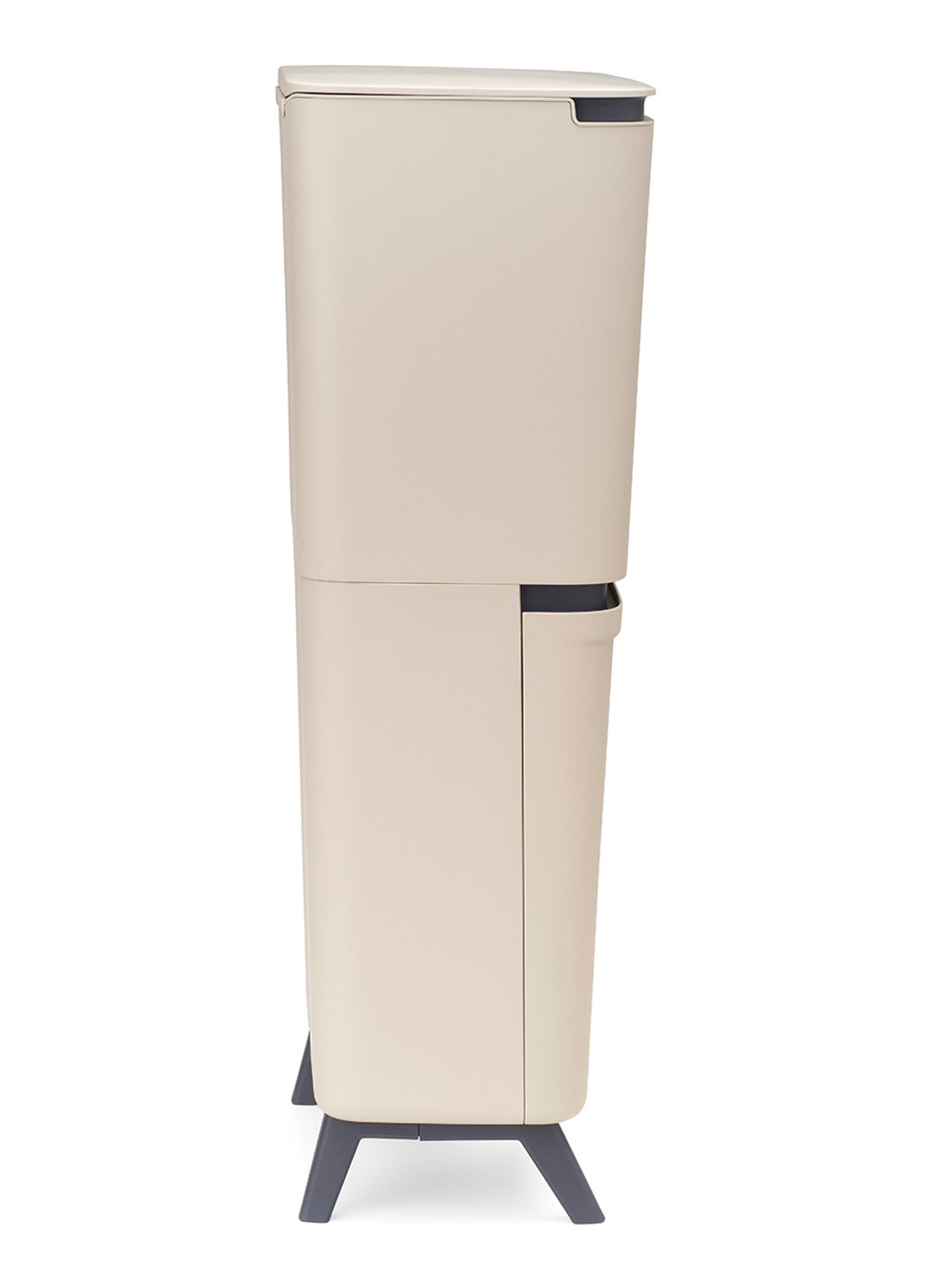 Brabantia SortUp prullenbak met deksel 45 liter - achterkant 8 beige