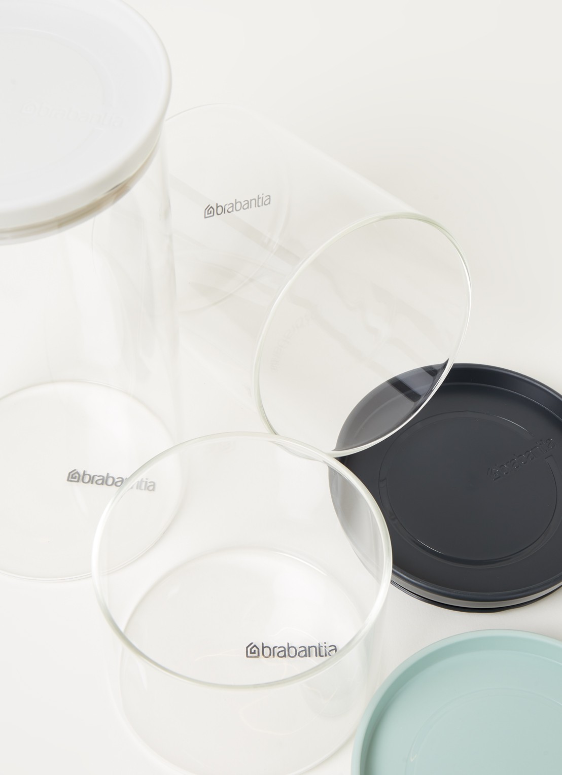 Brabantia Stapelbare voorraadpot set van 3 - detail transparant