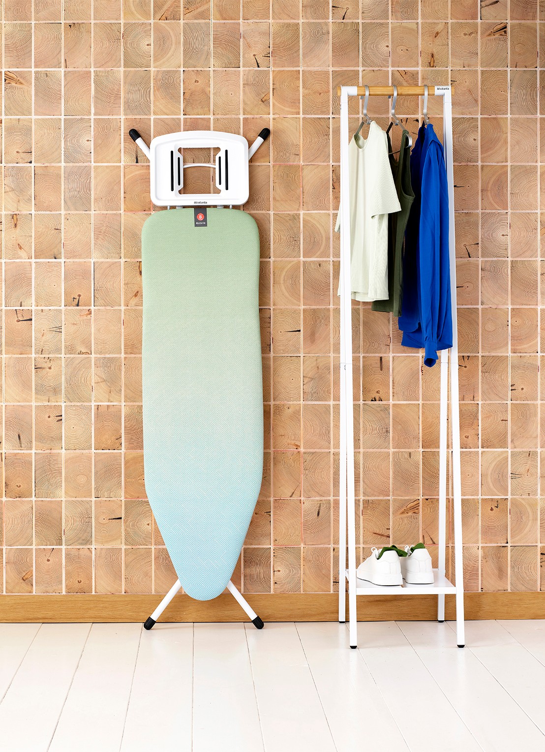 Brabantia Strijkplank B met Strijkijzerhouder 124 x 38 cm - detail 3 groen