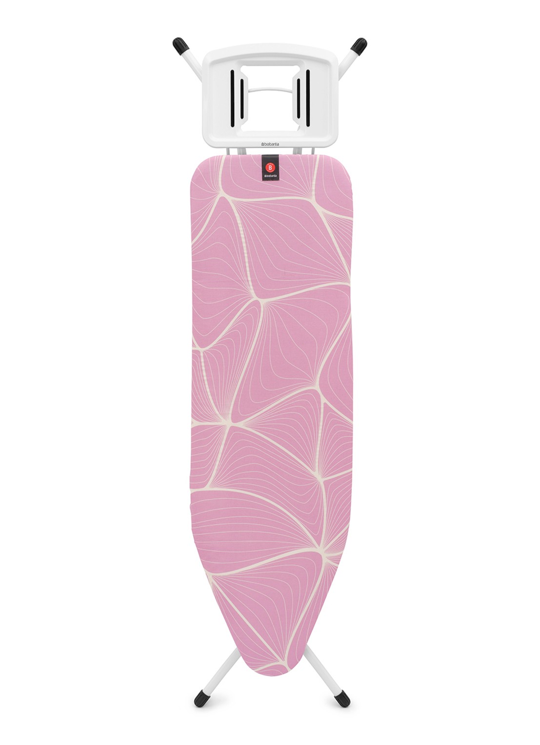 Brabantia Strijkplank B met strijkijzerhouder 124 x 38 cm  - voorkant wit