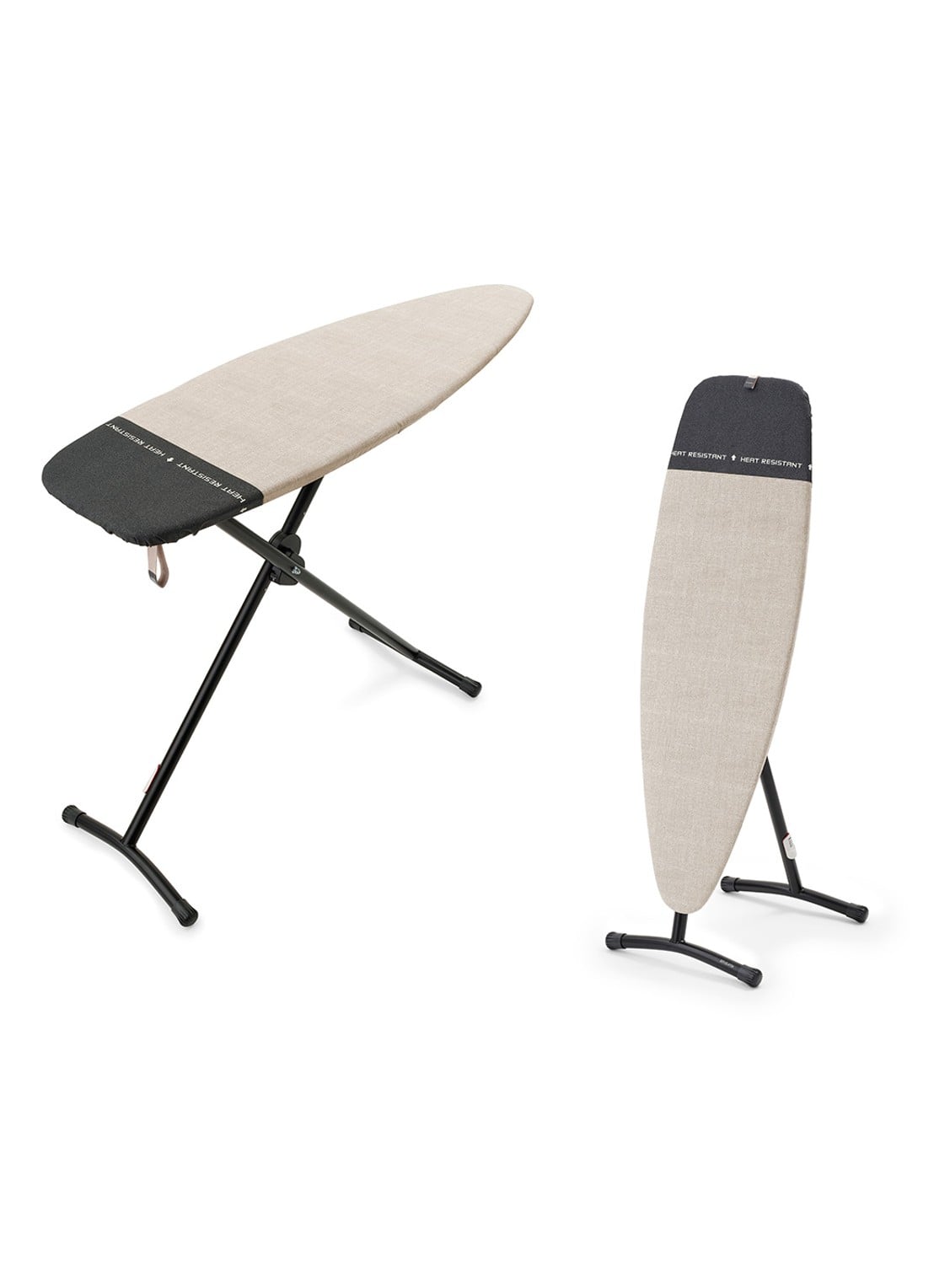 Brabantia Strijkplank en stoombord D 2 in 1 135 x 45 cm - voorkant middengrijs