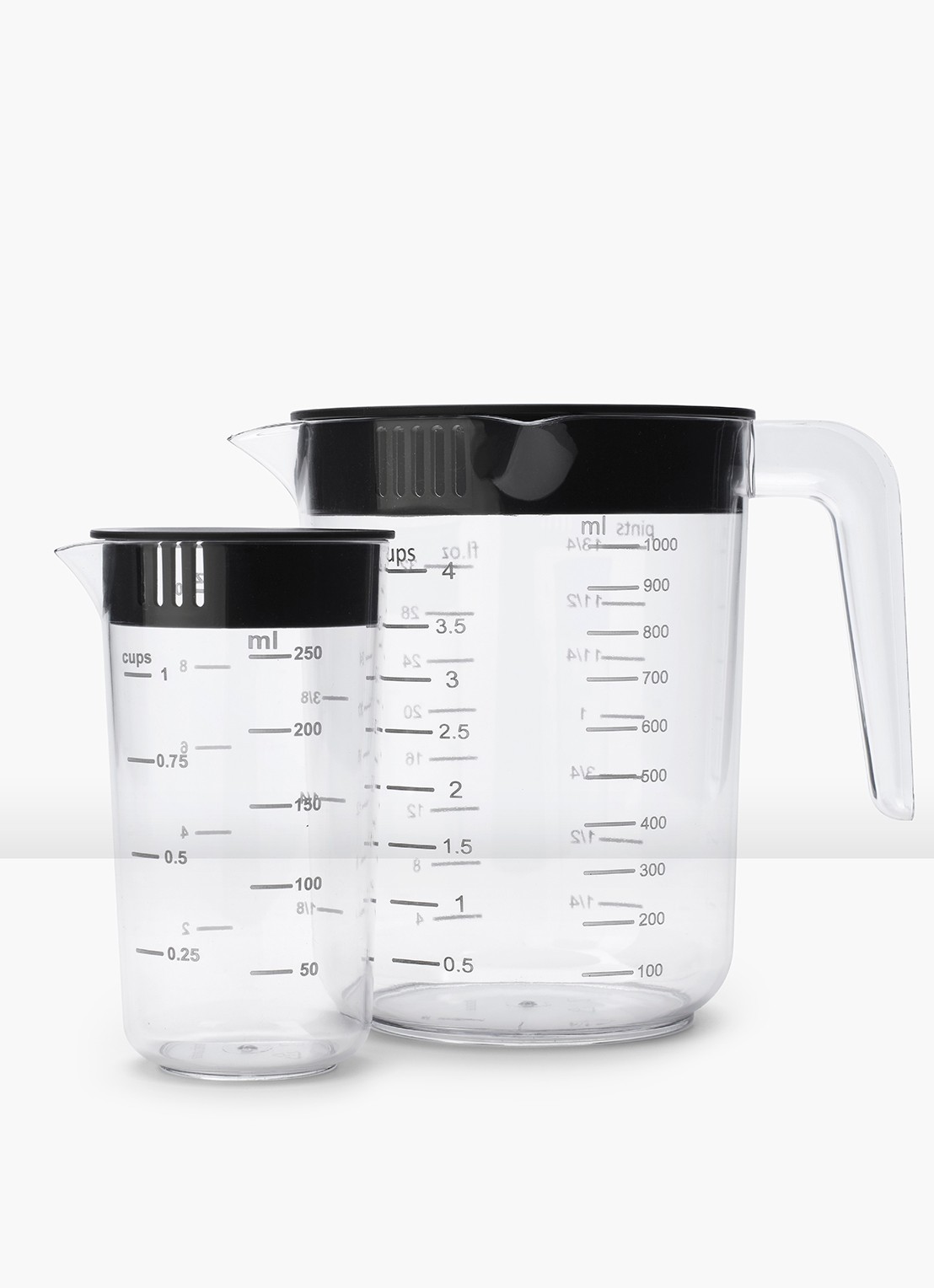 Brabantia  Tasty+ maatbeker set van 2 - voorkant 6 grijs