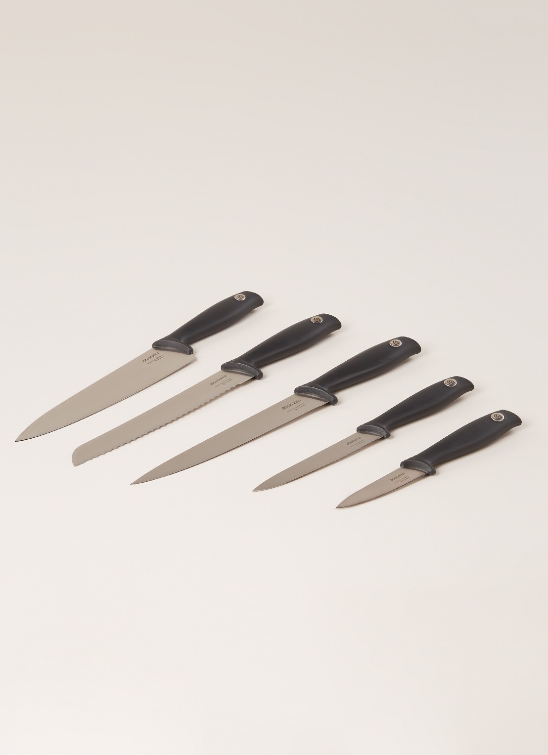 Brabantia TASTY+ messenblok met messenset 5-delig - voorkant 2 donkergrijs