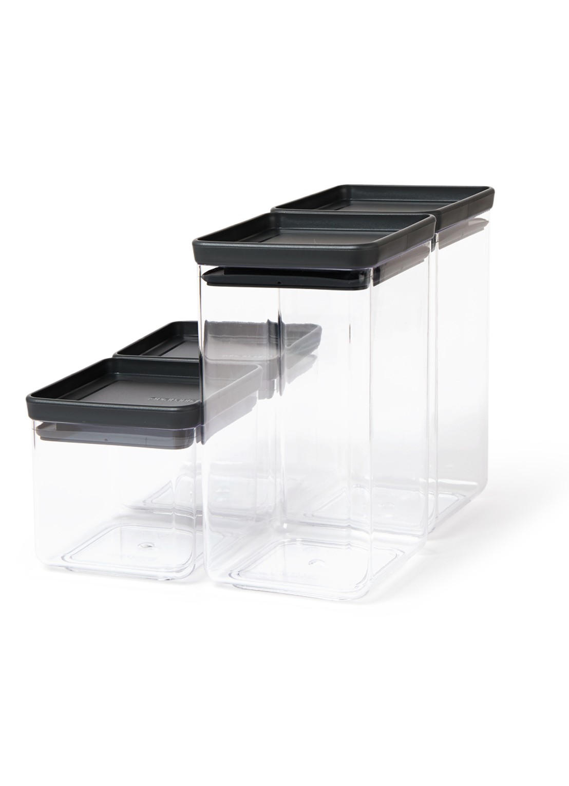 Brabantia Tasty voorraaddoos set van 4  - voorkant zwart