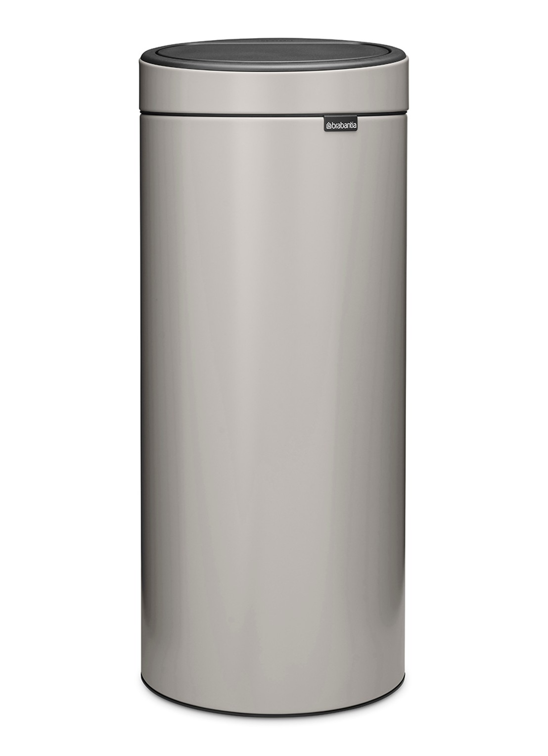 Brabantia Touch Bin prullenbak 30 liter - voorkant middengrijs