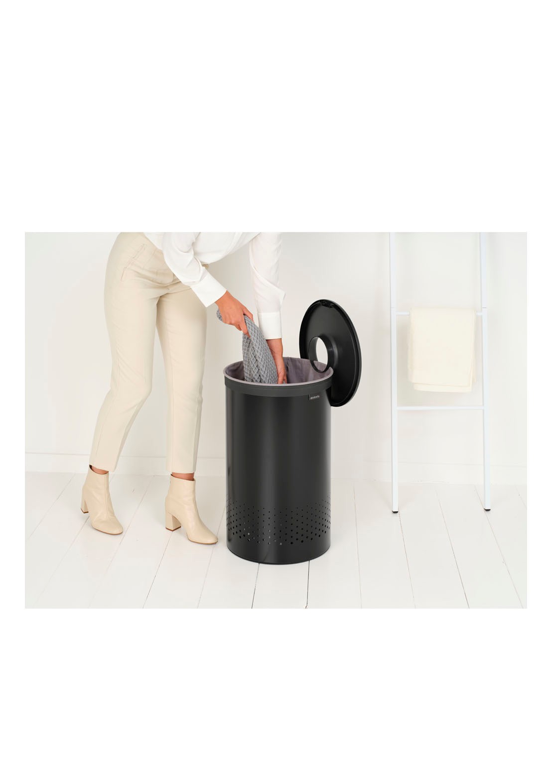 Brabantia Wasmand 63,5 cm - detail 6 zwart