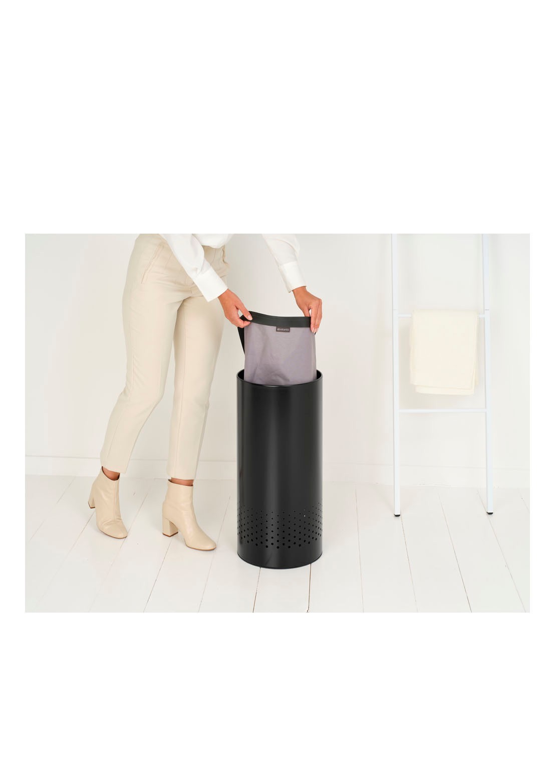 Brabantia Wasmand 63,5 x 30 cm - detail 7 zwart