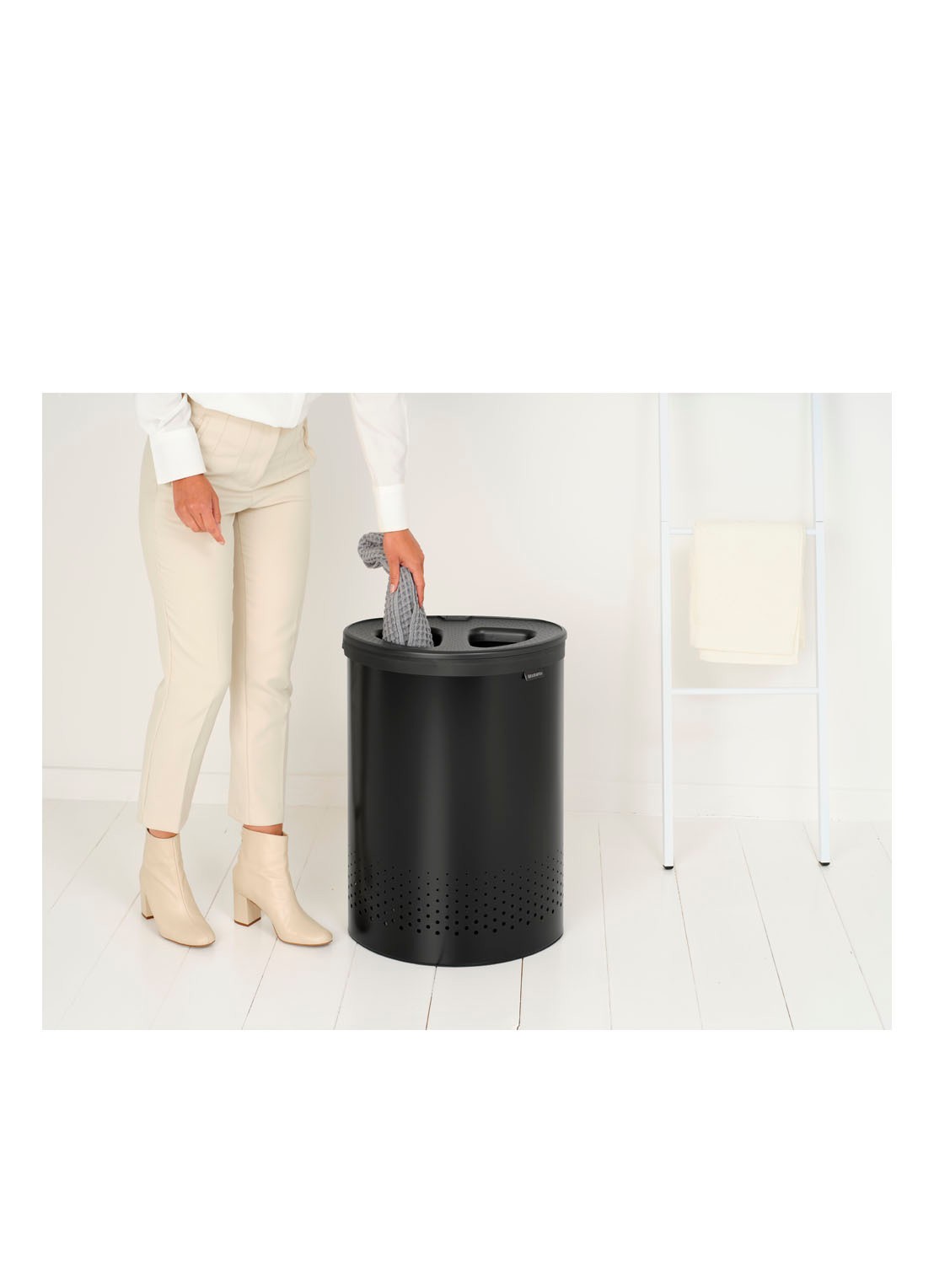 Brabantia Wasmand 63 cm - detail 5 zwart