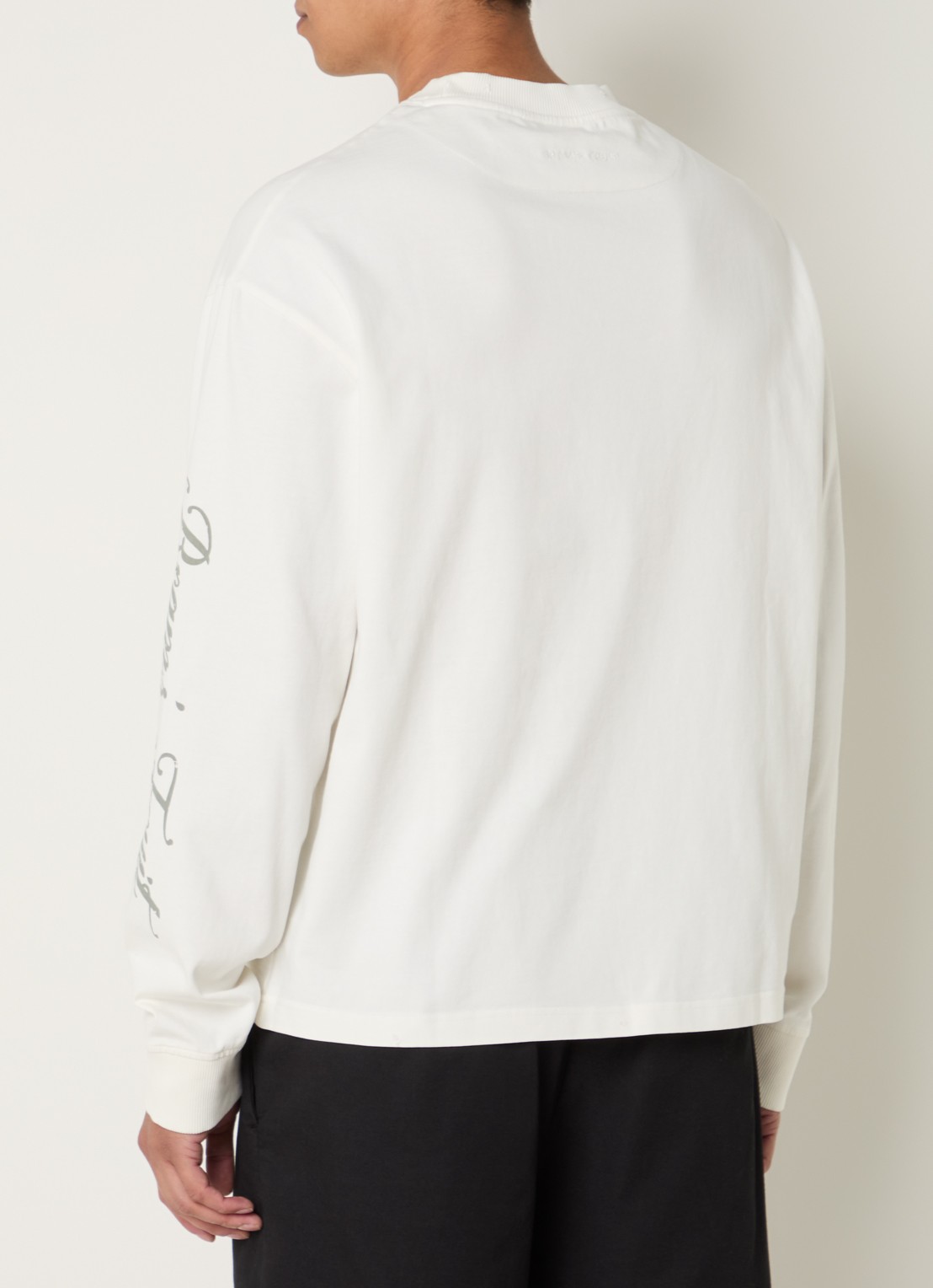 Bram's Fruit Disstressed longsleeve met print - achterkant 3 gebroken wit