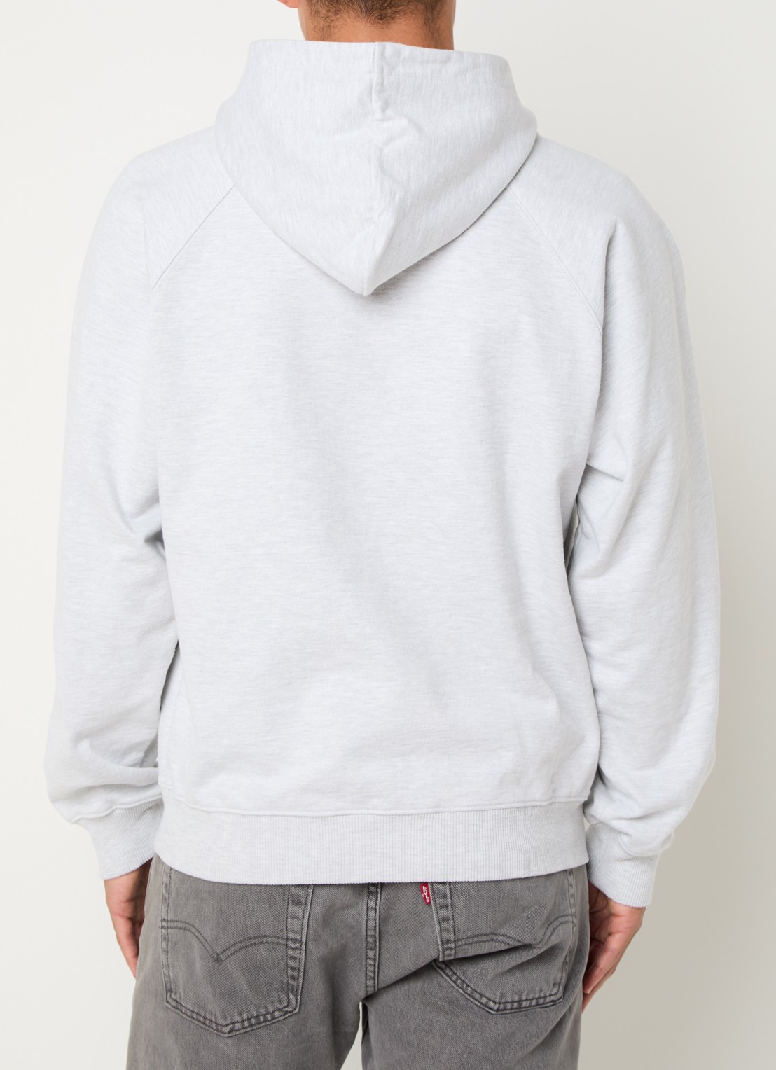 Bram's Fruit F*ck Off hoodie met print - achterkant grijsmele