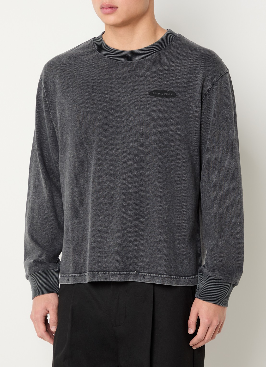 Bram's Fruit F*ck off sweater met logo- en backprint - achterkant 3 antraciet