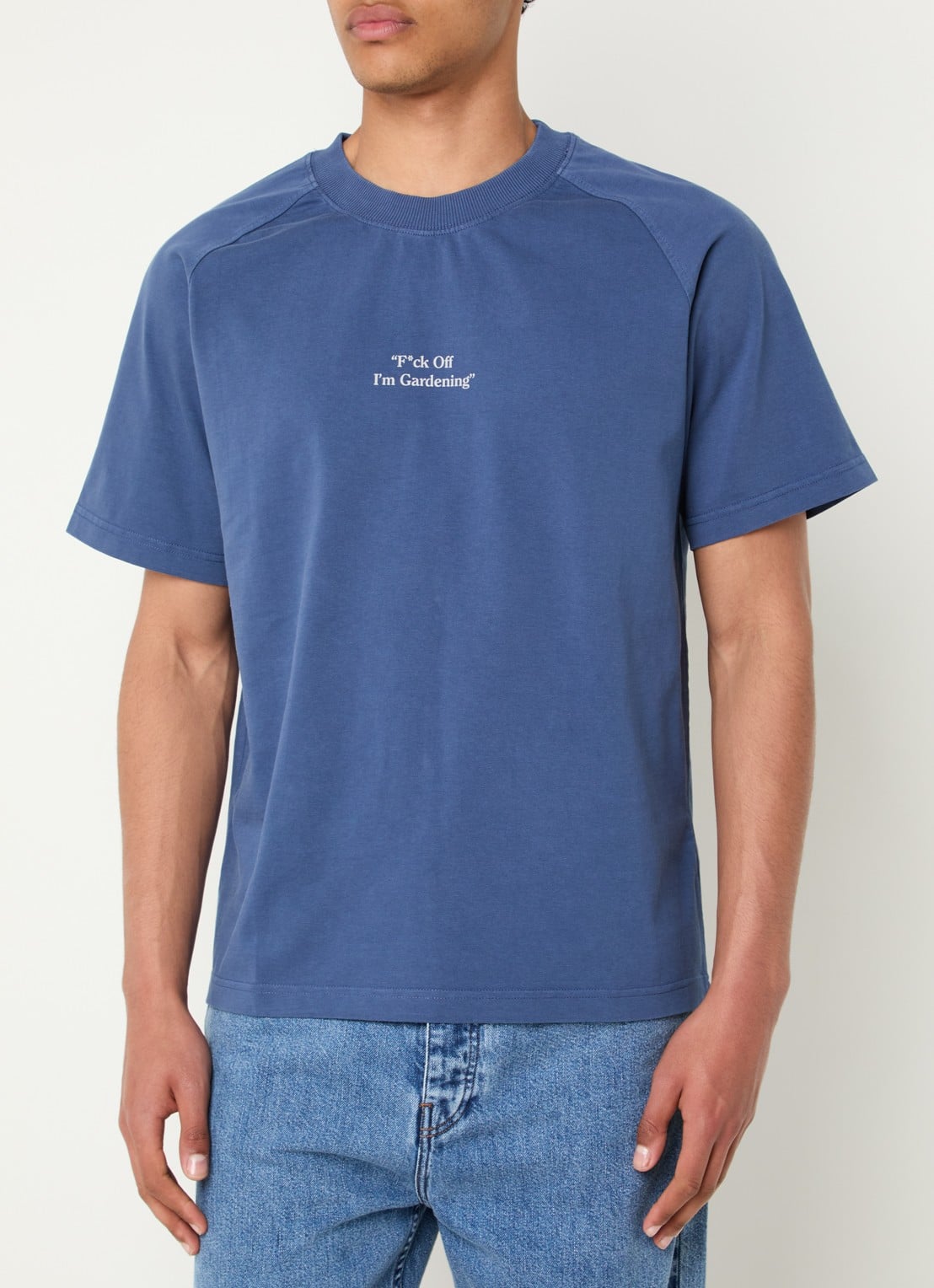 Bram's Fruit F*ck Off T-shirt met print - detail 4 indigo