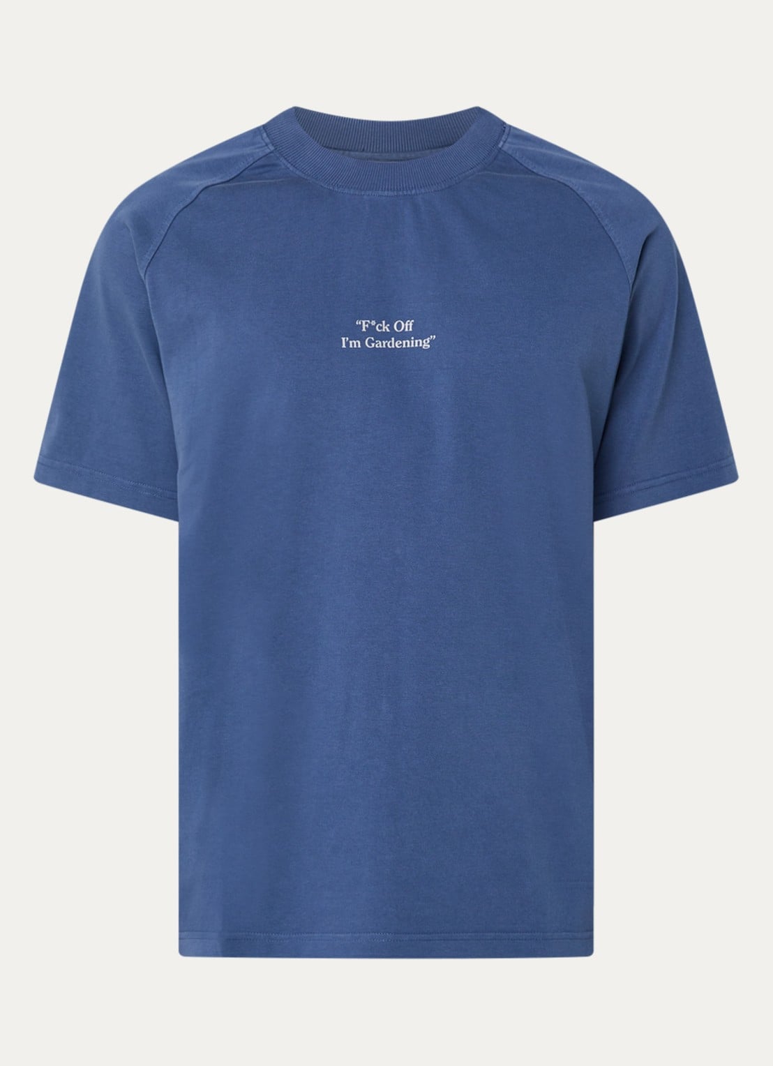 Bram's Fruit F*ck Off T-shirt met print - voorkant indigo