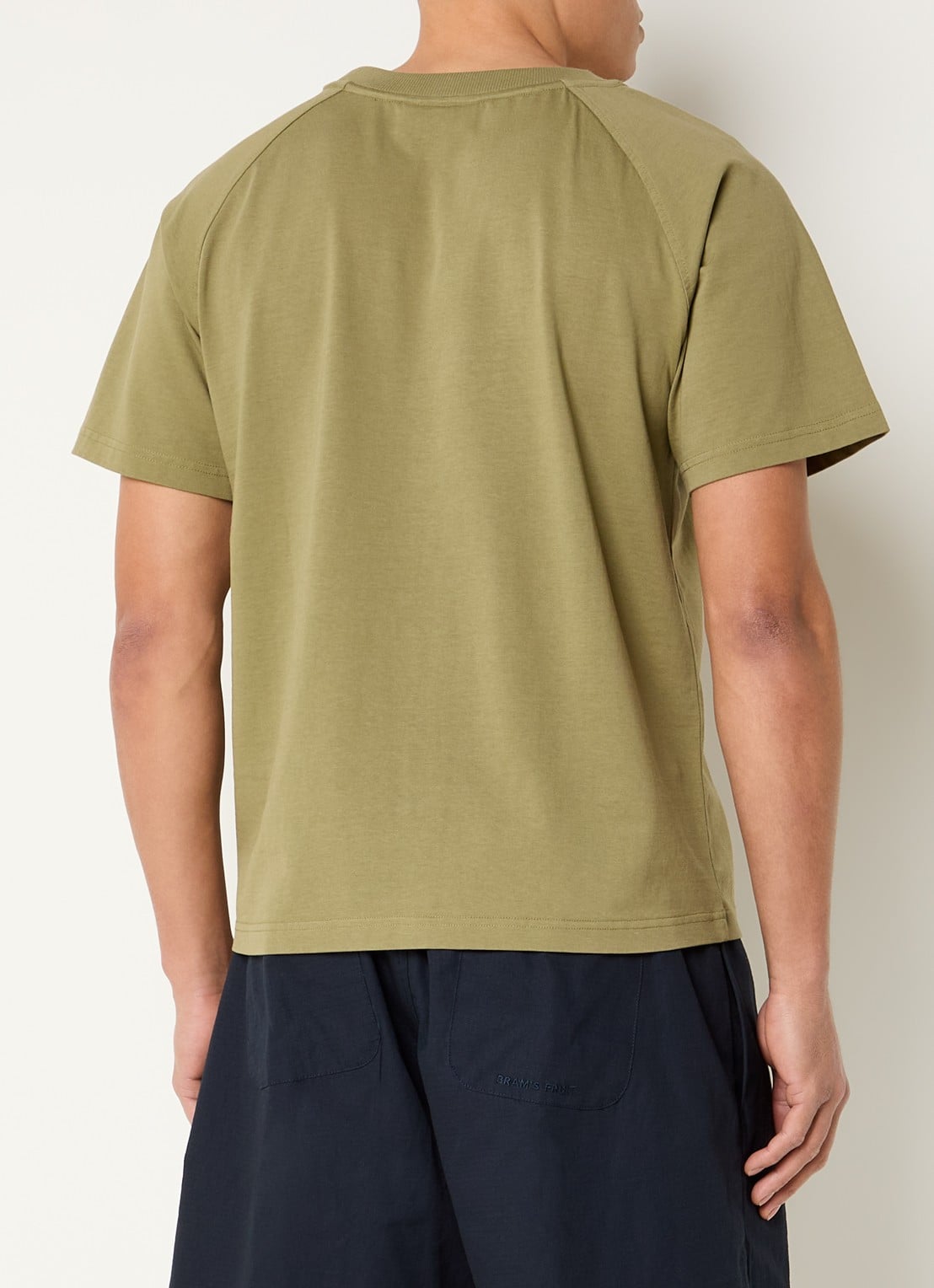 Bram's Fruit F*ck Off T-shirt met print - achterkant 4 mosgroen