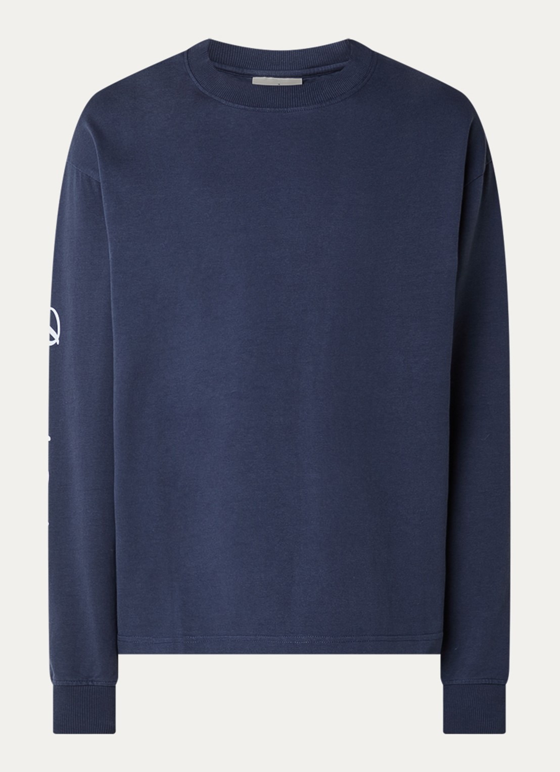 Bram's Fruit Longsleeve met print - voorkant donkerblauw
