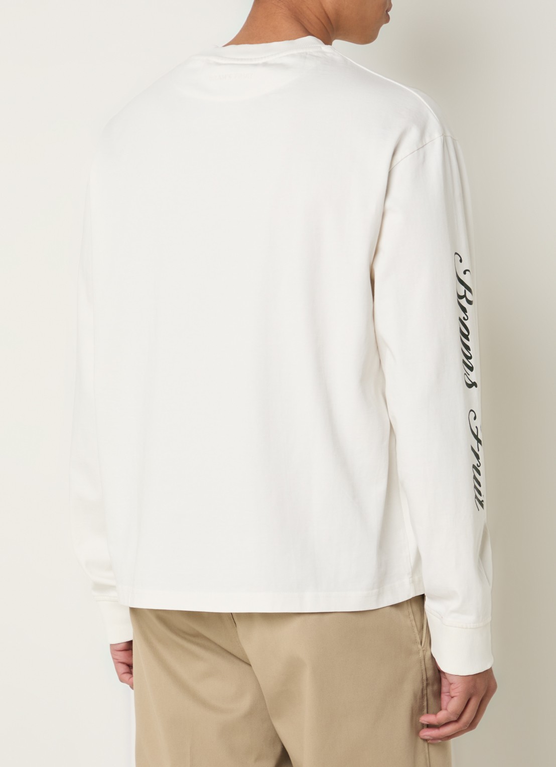 Bram's Fruit Longsleeve met print - achterkant wit